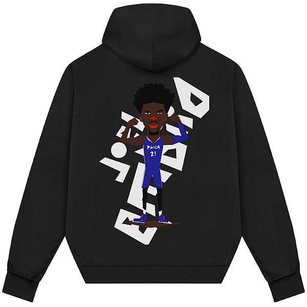Blusão Moletom Streetwear Basquete Masculino Feminino Joel Embiid - Preto