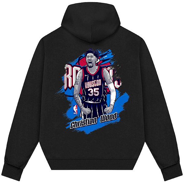 Blusão Moletom Streetwear Basquete Masculino Feminino Christian Wood - Preto