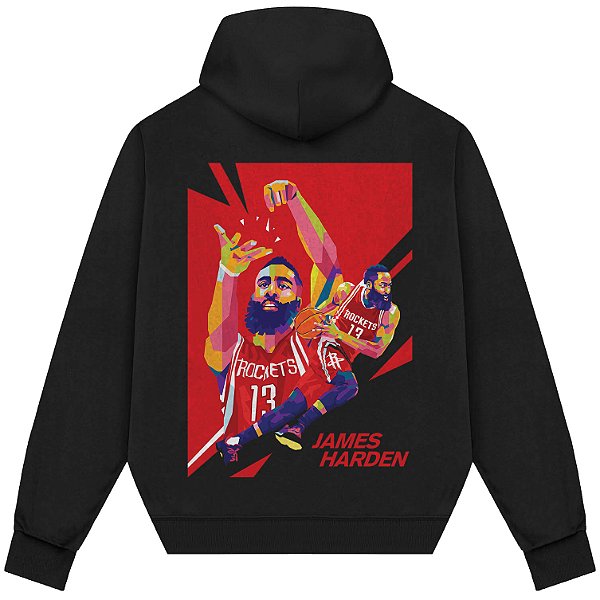 Blusão Moletom Streetwear Basquete Masculino Feminino James Harden - Preto