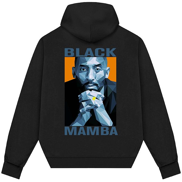 Blusão Moletom Streetwear Basquete Masculino Feminino Kobe Bryant Black Mamba - Preto