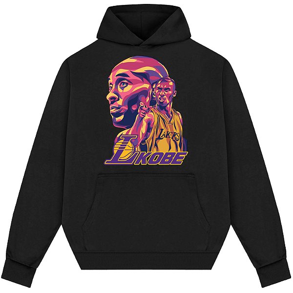 Blusão Moletom Streetwear Basquete Masculino Feminino Kobe - Preto