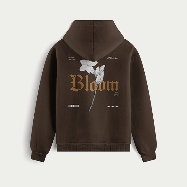 Moletom Canguru Blusa de Frio Unissex Estampa Streetwear Bloom