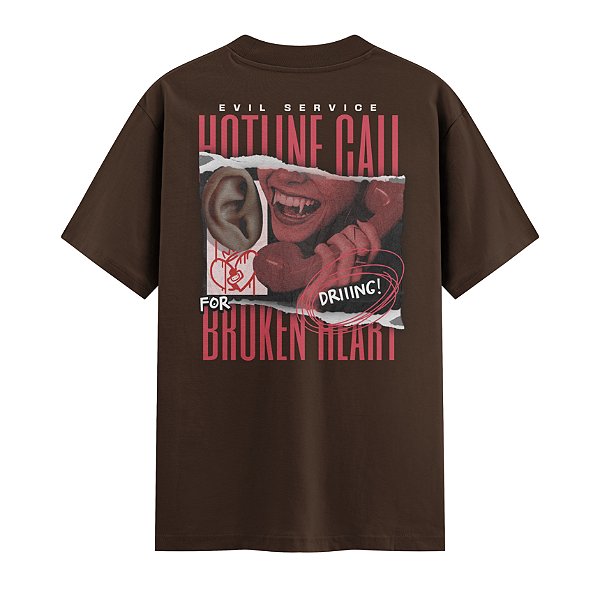 Camiseta Streetwear Masculina 100% Algodão Fio 30.1 - HOTLINE CALL 04