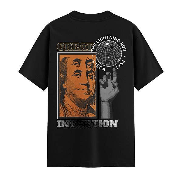 Camiseta Streetwear Masculina 100% Algodão Fio 30.1 - GREAT INVENTION 18