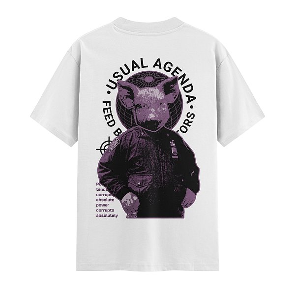 Camiseta Streetwear Masculina 100% Algodão Fio 30.1 -  PIG 46