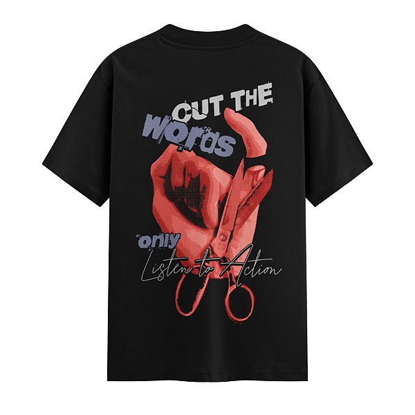 Camiseta Streetwear Masculina 100% Algodão Fio 30.1 - CUT THE WORDS 49