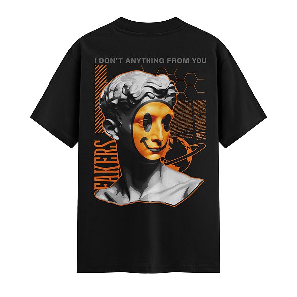 Camiseta Streetwear Masculina 100% Algodão Fio 30.1 - FAKERS 55