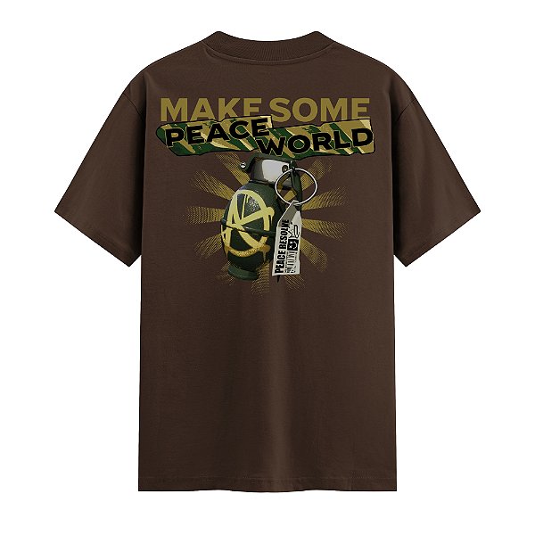 Camiseta Streetwear Masculina 100% Algodão Fio 30.1 - PEACE WORLD 56