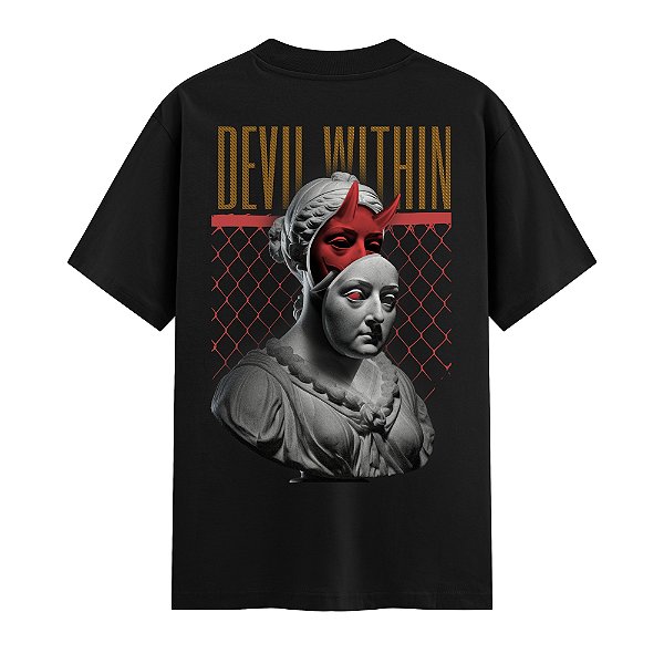 Camiseta Streetwear Masculina 100% Algodão Fio 30.1 - DEVIL WITHIN 61