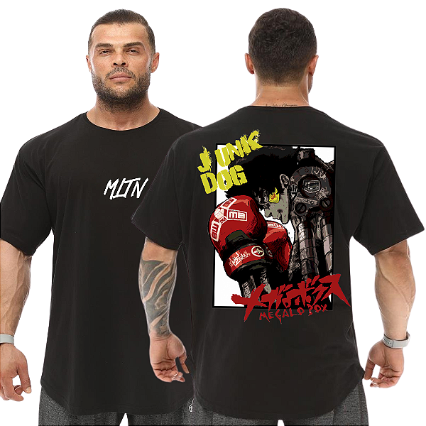 Camiseta Oversized Masculina Larga Para Treino e Academia - Megalobox Junk Dog