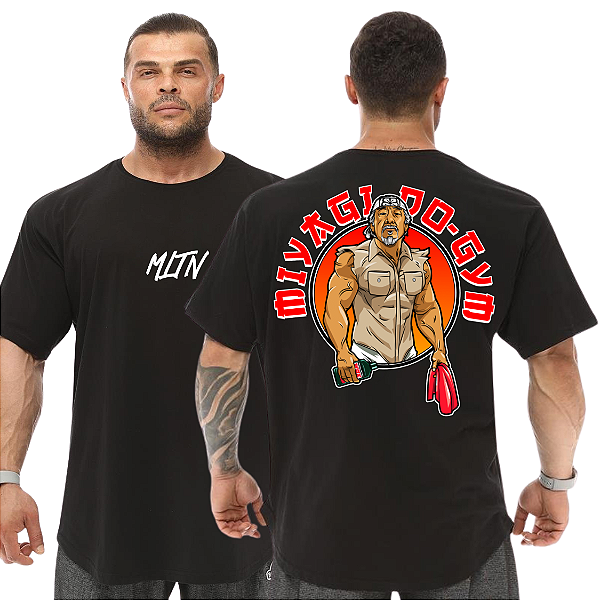 Camiseta Oversized Masculina Larga Para Treino e Academia - Sr. Miyagi Gym
