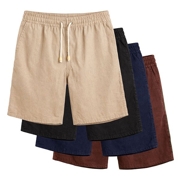 Kit 4 Bermudas de Linho Masculina