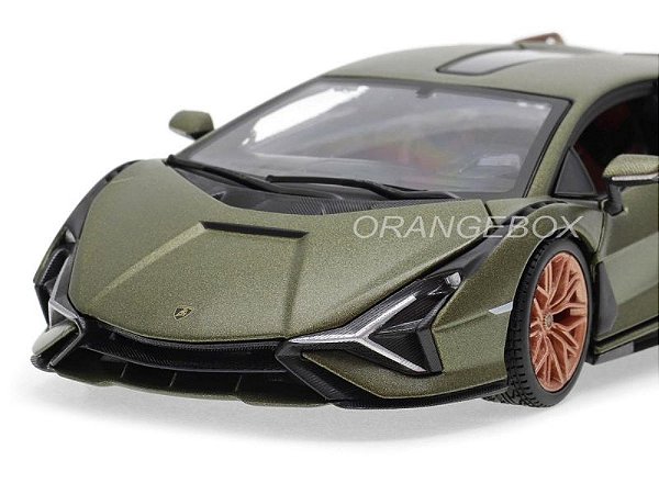 Modellino Lamborghini Sian FKP 37 Verde In Scala 1:24 Di Bburago - Foto 4