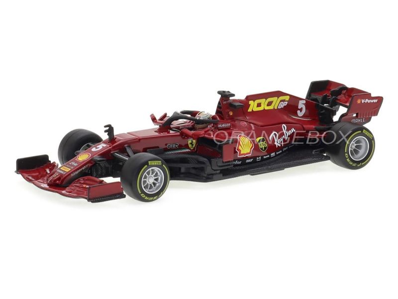 F1 Ferrari SF1000 Vettel Toskana 2020 Edição Especial Ferrari's 1000th 1:43 Bburago c/ Display