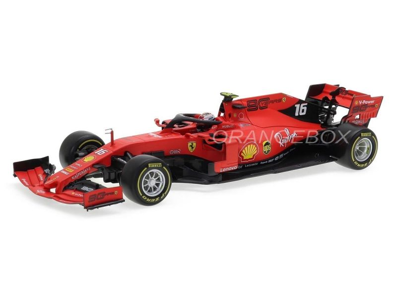 Fórmula 1 Ferrari SF90 Charles Leclerc Edição Especial Vencedor GP Monza 2019 1:18 Bburago