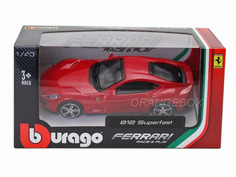 Ferrari 812 Superfast 1:43 Bburago Vermelho