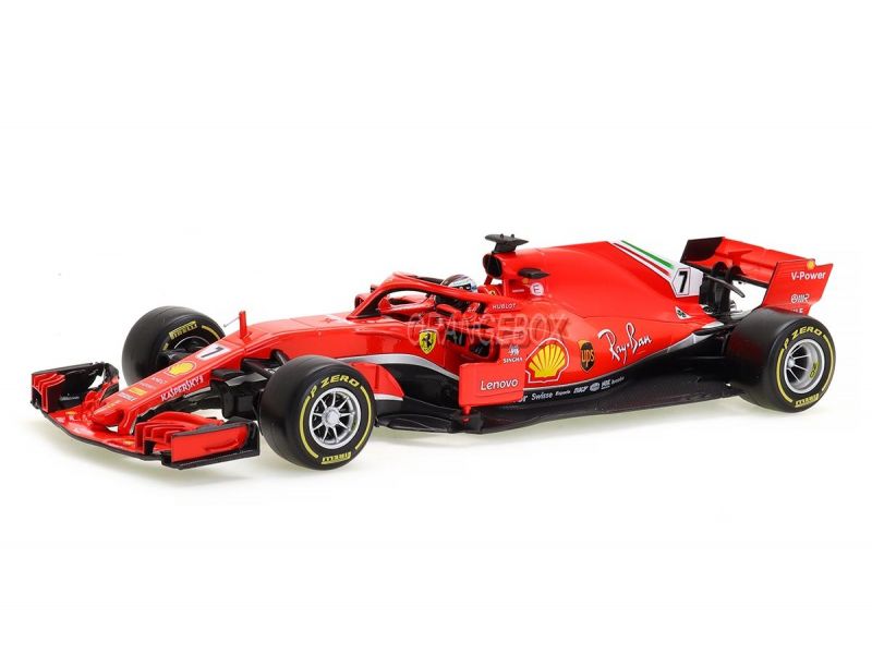 Fórmula 1 Ferrari SF71H N7 Kimi Raikkonen 2018 1:18 Bburago