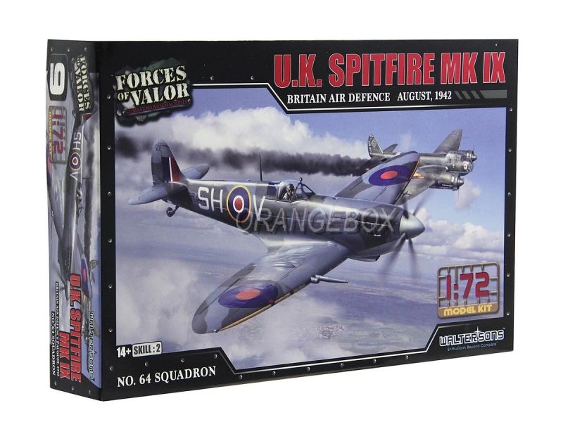 Model Kit Avião U.K Spitfire MK. IX (Grã-Bretanha 1942) 1:72 Forces of Valor