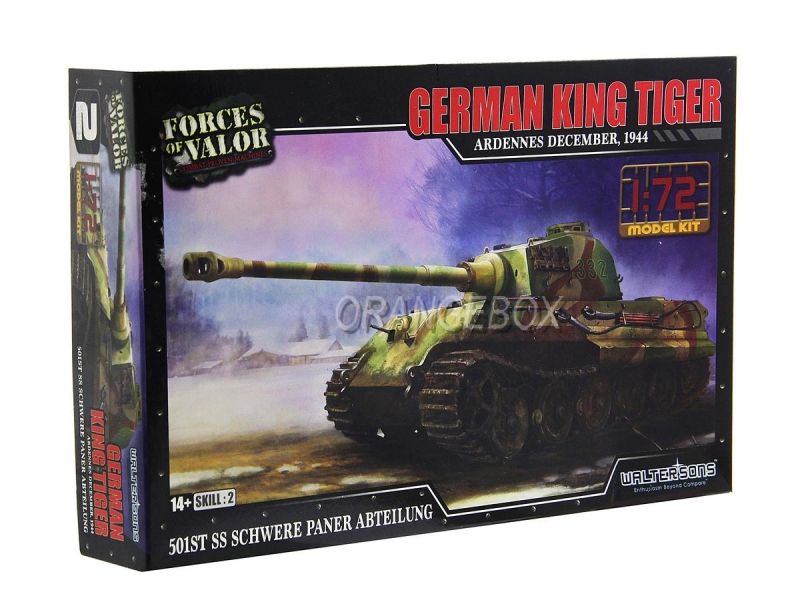 Model Kit Tanque German King Tiger Henschel Turret (Ardennes 1944) 1:72 Forces of Valor