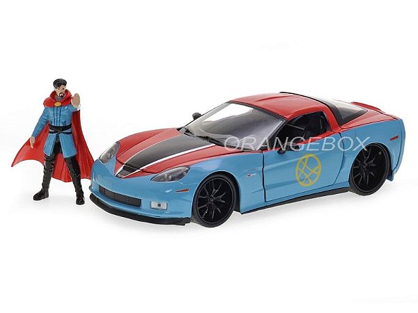 Chevrolet Corvette Z06 2006 Avengers Jada Toys 1:24 + Figura Doctor Strange