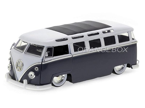 Volkswagen Kombi Bus 1962 BigTime Kustoms Jada Toys 1:24 Cinza