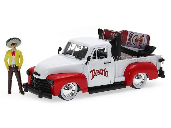 Chevrolet Pick-Up 1956 TapatÍo Jada Toys 1:24 + Figura Charro Man