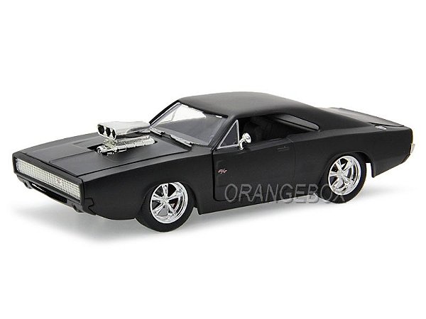 Dom s Dodge Charger 1970 R/T Velozes e Furios 7 Jada Toys 1:24 Preto Fosco