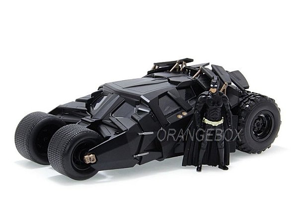 Batmóvel Tumbler  + Figura Batman (em metal) - The Dark Knight 2008 Jada Toys 1:24