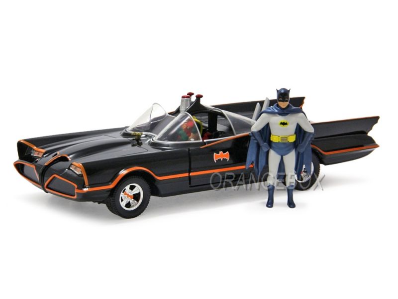 Batmóvel 1966 Classic TV + Figura Batman Robin Jada Toys 1:24