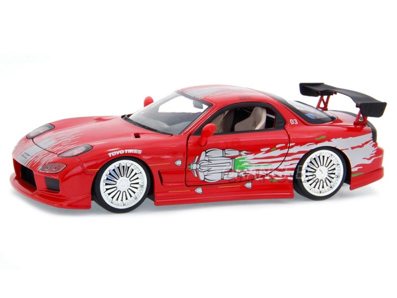 Dom's Mazda RX-7 Red Fast and FuriouS Velozes e Furiosos Jada Toys 1:24
