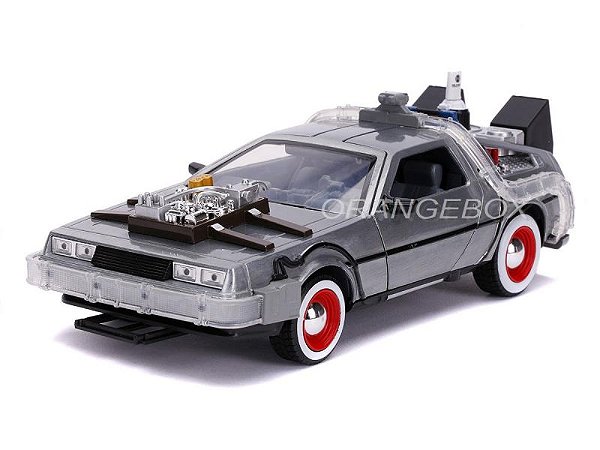 Delorean Back to The Future III Time Machine Jada Toys 1:24 (com luzes)