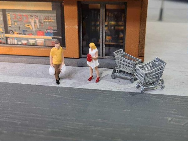 Figuras Pessoas no Mercado  Mod.30 1:87 HO Dio Studios