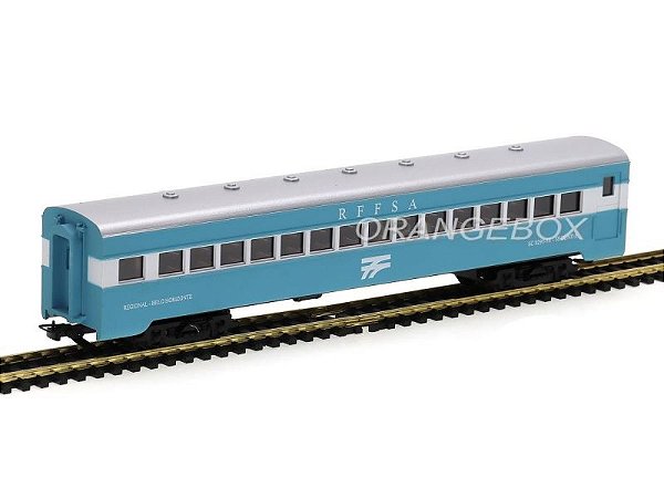 Carro de Passageiros 2A Classe Aço Carbono RFFSA BHTE 1:87 HO Frateschi - 2482