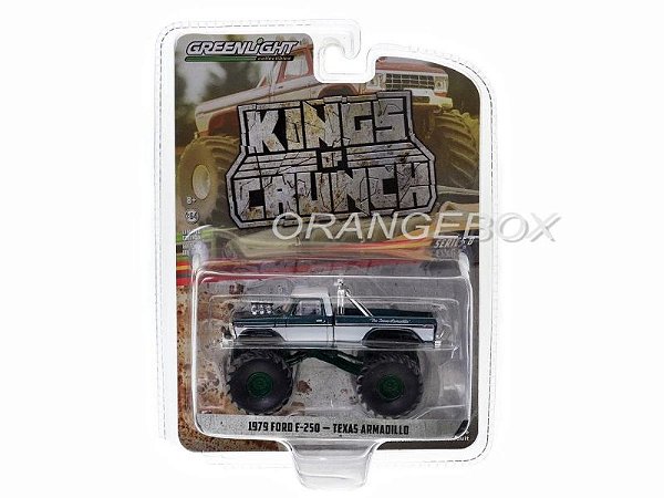 Ford F-250 1979 Texas Armadillo Monster Truck 1:64 Greenlight Chase