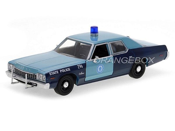 Dodge Monaco 1975 Massachusetts State Police 1:24 Greenlight