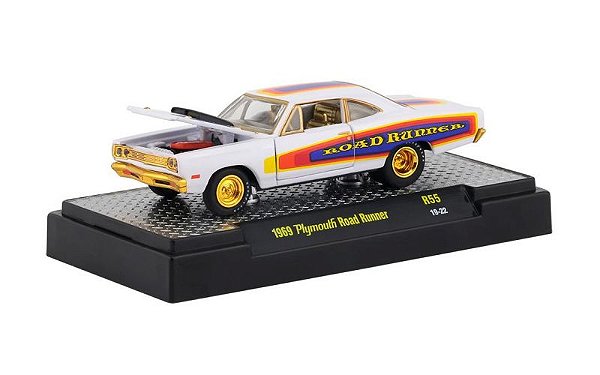 Plymouth Road Runner 1969 R55 Auto Shows M2 Machines 1:64 Chase
