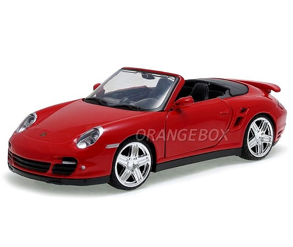 Porsche 911 Turbo Cabriolet 1:24 Motormax Vermelho