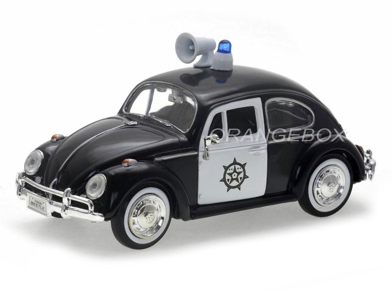 Volkswagen Fusca 1966 Policia 1:24 Motormax