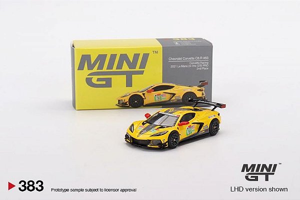 Chevrolet Corvette C8.R 2021 24 Horas Le Mans  GTE PRO 2º Lugar 1:64 Mini GT