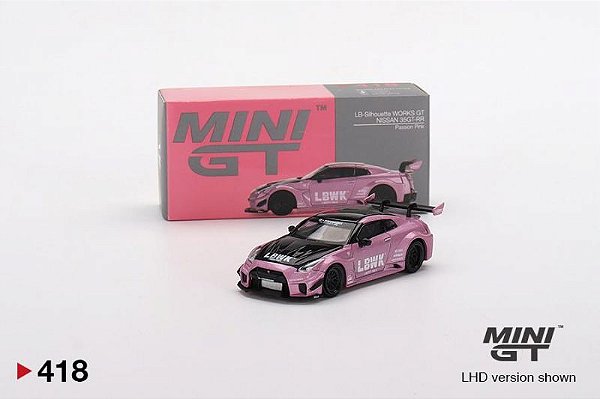 Nissan 35GT-RR Ver.2 LB-Silhouette WORKS GT 1:64 Mini GT Passion Pink