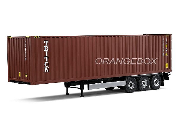 Carreta Porta Container 1:24 Solido