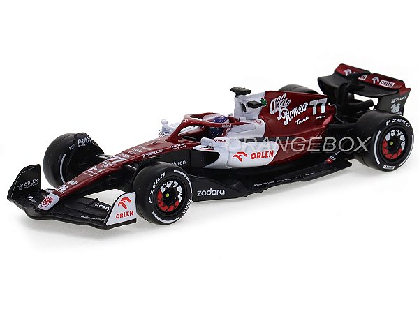 Fórmula 1 Alfa Romeo C42 2022 Gp Bahrein Valtteri Bottas 1:43 Bburago c/ Display e Piloto