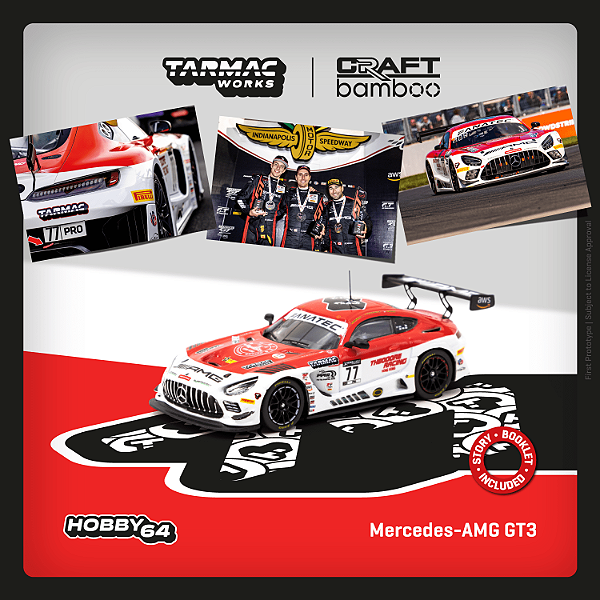 Mercedes Benz AMG GT3 Indianapolis 8 Horas 2022 Winner 1:64 Tarmac Works
