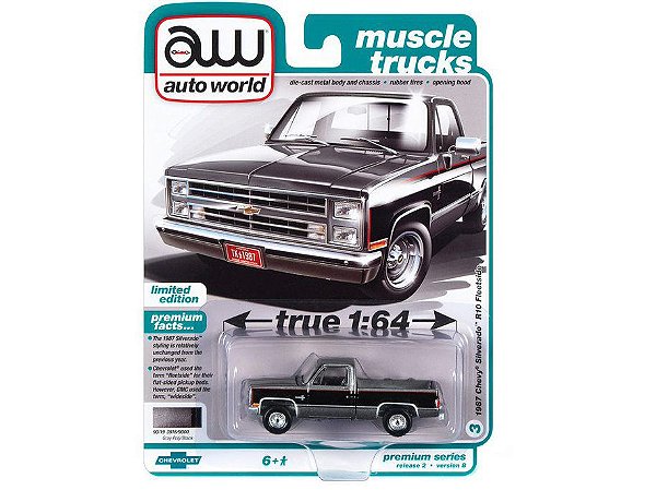 Chevrolet Silverado 10 Fleetside 1987 Release 2B 2022 1:64 Autoworld Premium