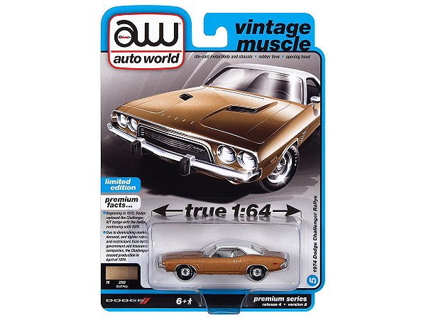 Dodge Challenger Rallye 1974 Release 4A 2022 1:64 Autoworld Premium