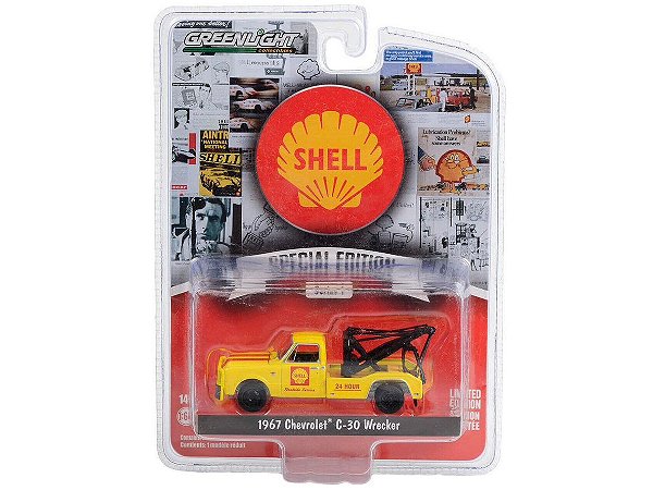 Chevy C30 1967 Wrecker Shell Oil Special 1 1:64 Greenlight
