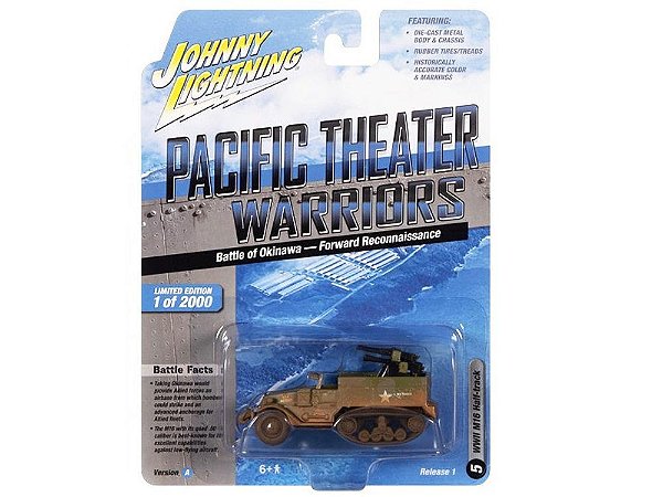 Caminhão M-16 Half Tracks Battle of Okinawa Release 1A 2022 1:81 Johnny Lightning Militar