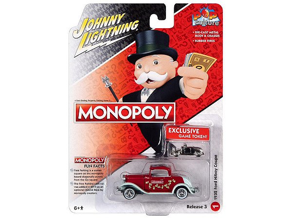 Ford Hi-Boy Coupe (Free Parking) Monopoly 1932 Release 3 2021 1:64 Johnny Lightning Pop Culture