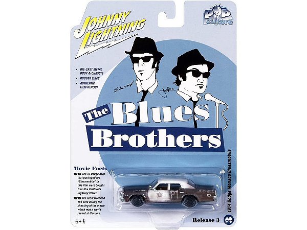 Dodge Monaco Blues Brothers 1974 Release 3 2021 1:64 Johnny Lightning Pop Culture