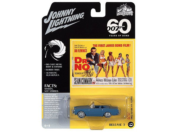 Sunbeam Alpine 1962 James Bond Tiger (Dr. No) Release 3 2021 1:64 Johnny Lightning Pop Culture